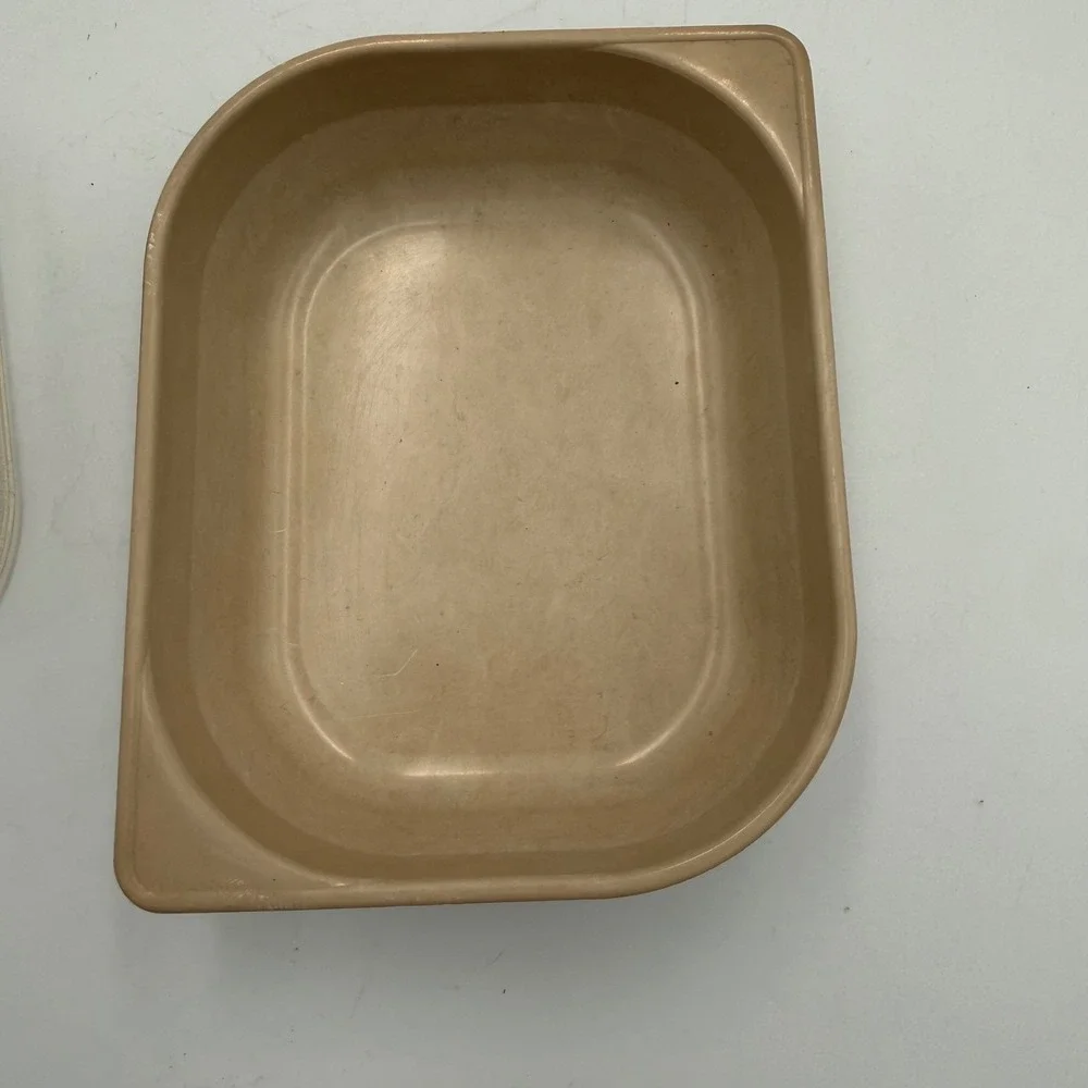 Anchor Hocking Micro-Ware Tan Rectangular Baking Dish with Lid PH 503/W1